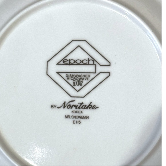 Noritake Epoch Mr. Snowman Collection Set of 4  Snowman salad plates - Picture 14 of 14